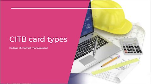CITB card types