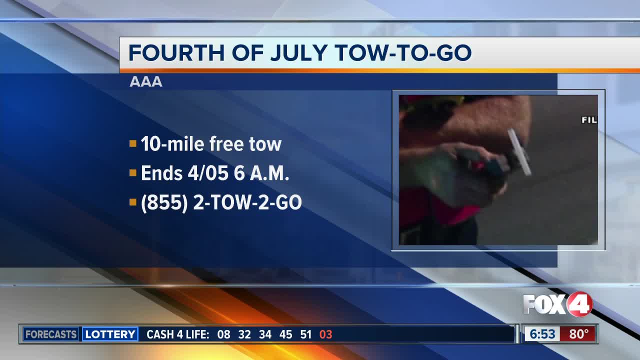 Tow to Go available for July 4th