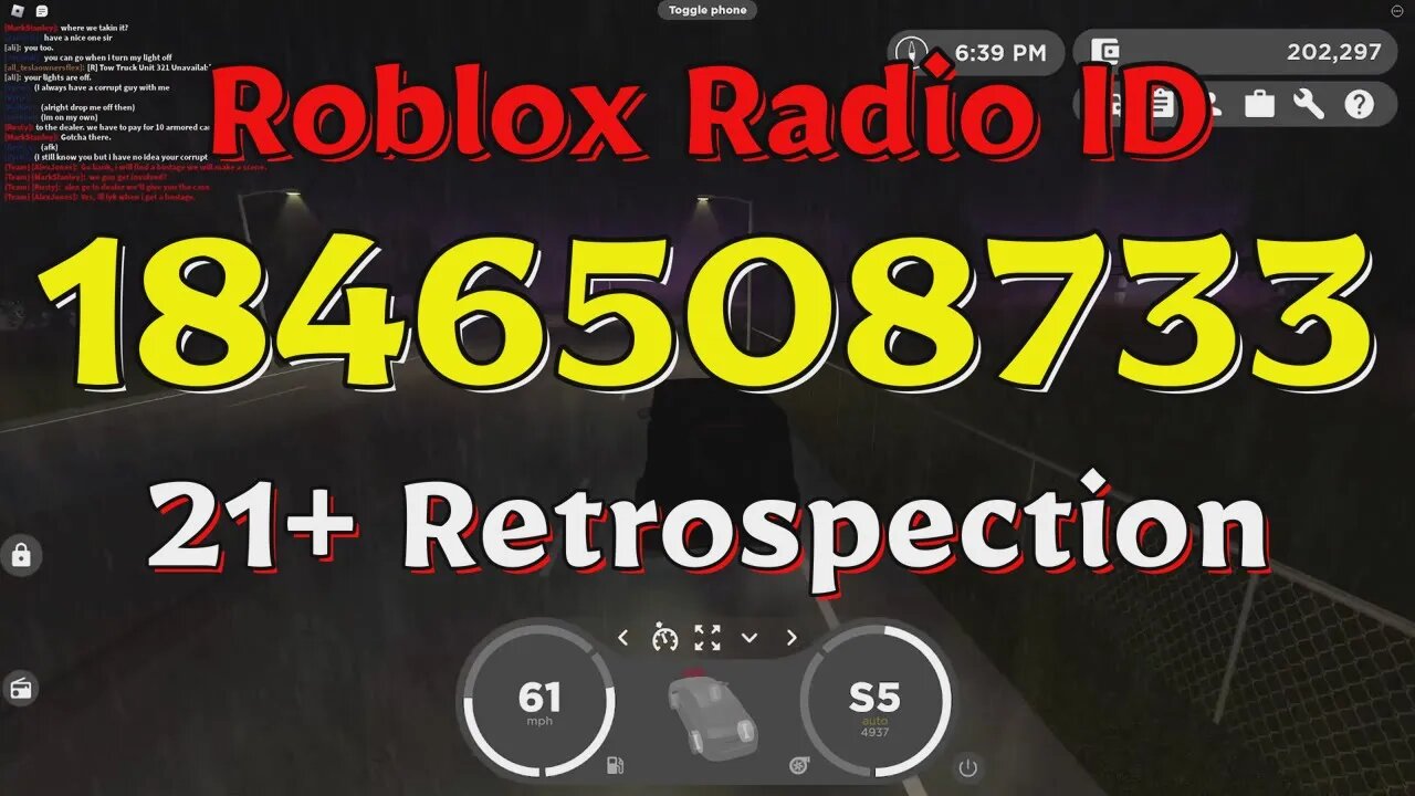 Retrospection Roblox Radio Codes/IDs