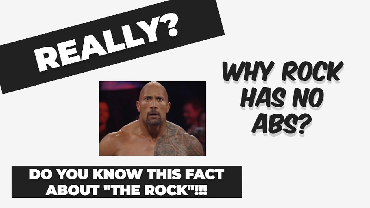 The reason why "Dwayne Johnson" has weird ABS!!!