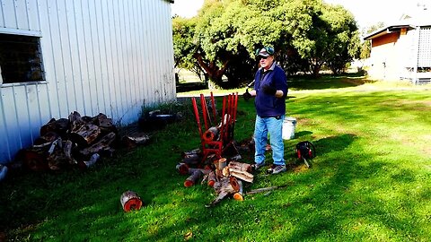 Chainsaw and splitting firewood