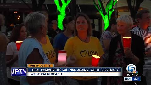 Rally held against white supremacy held in West Palm Beach