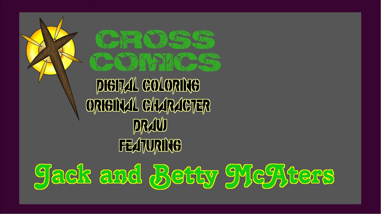 Digitally Coloring Cross Comics Original Characters Jack and Betty McAters