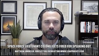 Space Force, Former Lieutenant Colonel, Speaks Out, Matthew Lohmeier