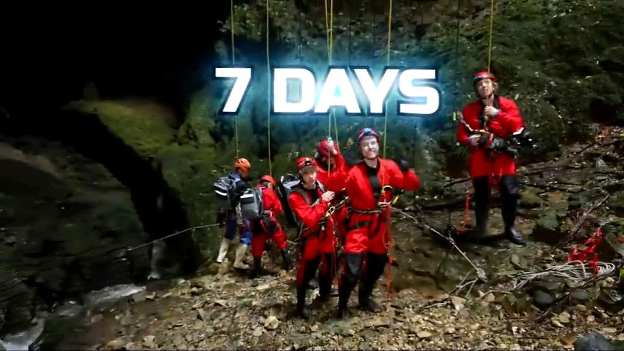 7 Days cave world top deep forest tour - mrbeast and full team