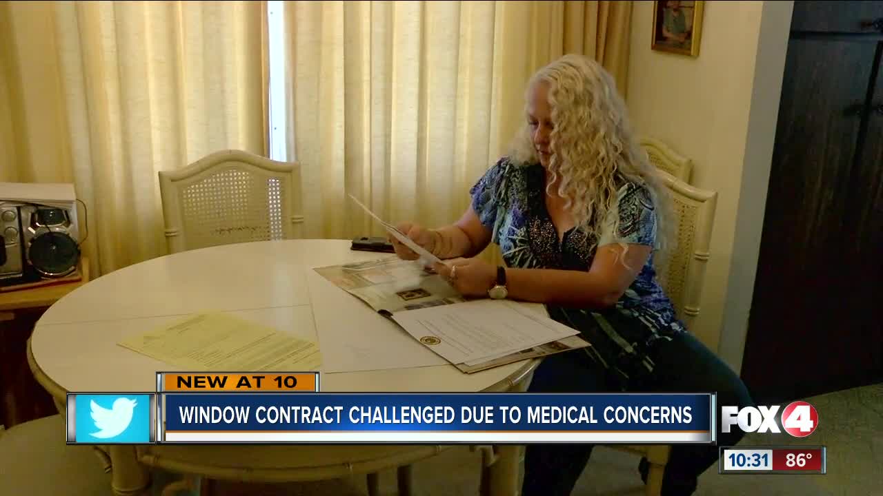 Woman challenges $42,000 window contract signed by her father, says he has brain cancer