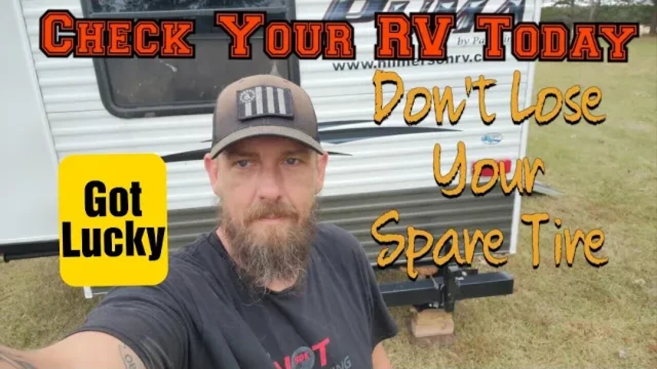 Check Your RV Today Don’t Lose Your Spare Tire #RV #RVSafety #rvlife #traveltrailer #camping