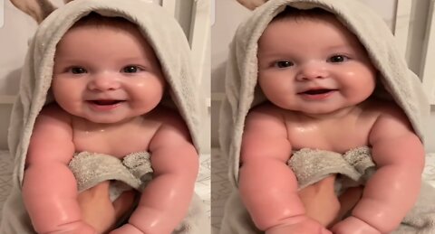 Cute chubby baby- funny video