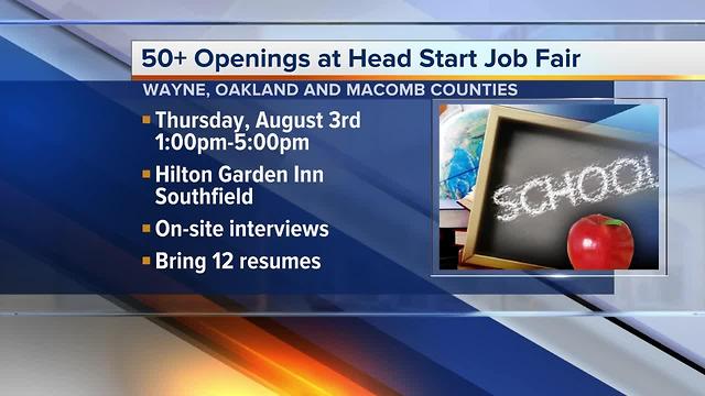 50+ openings at Head Start Job Fair in metro Detroit