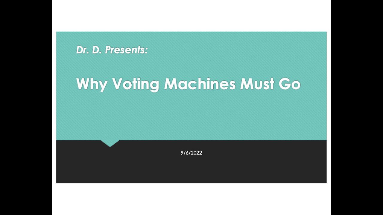 Why Voting Machines Must Go