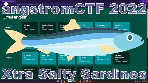 angstromCTF 2022: Xtra Salty Sardines