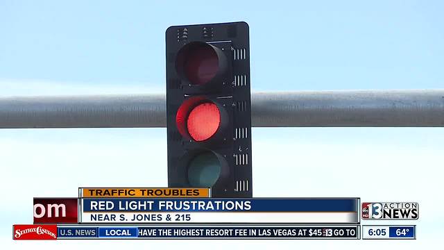 Red light frustrations near South Jones and the 215 beltway