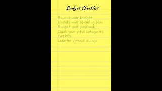 Budget Checklist