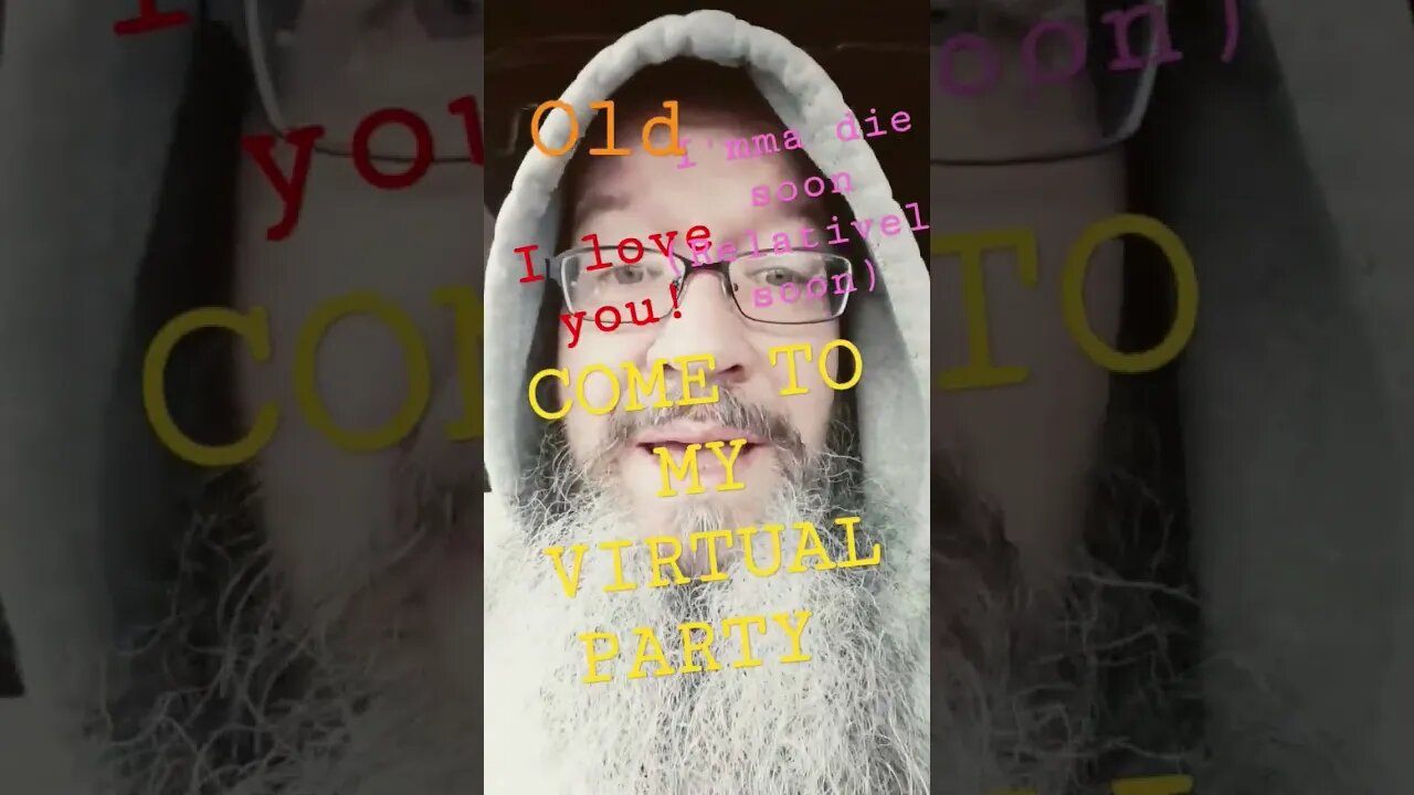 old guy tryin to have a lit party