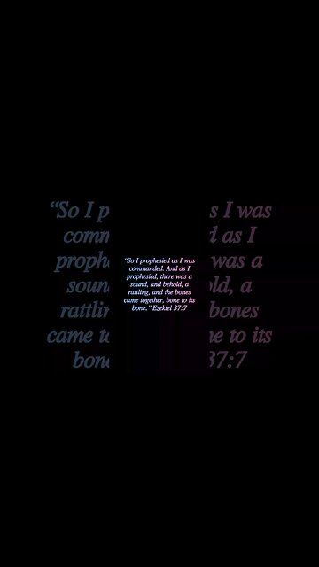 Ezekiel‬ ‭37:7‬ #God #Jesus #christian #bible #prophet #prophecy