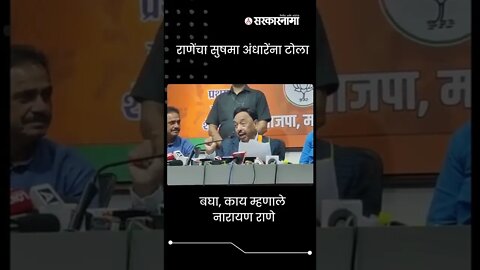 Narayan Rane on Sushma Andhare |राणेंचा सुषमा अंधारेंना टोला | #Shorts| Uddhav Thackeray |Sarkarnama