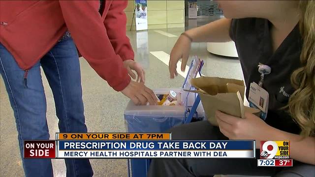Cincinnati hospitals, police departments collect hundreds of pounds of prescription pills