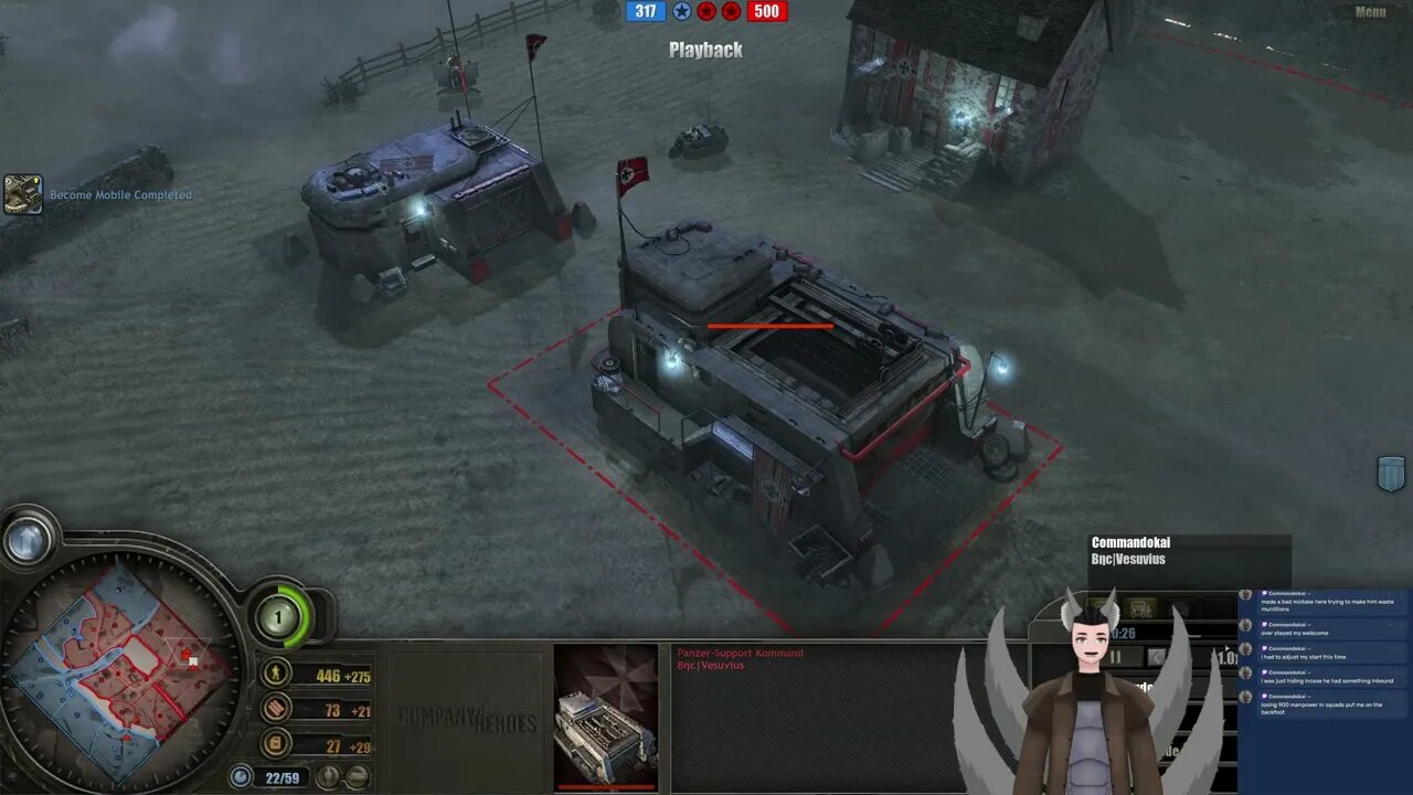 Commandokai (UK) vs Vesuvius (Panzer Elite) || Company of Heroes 1