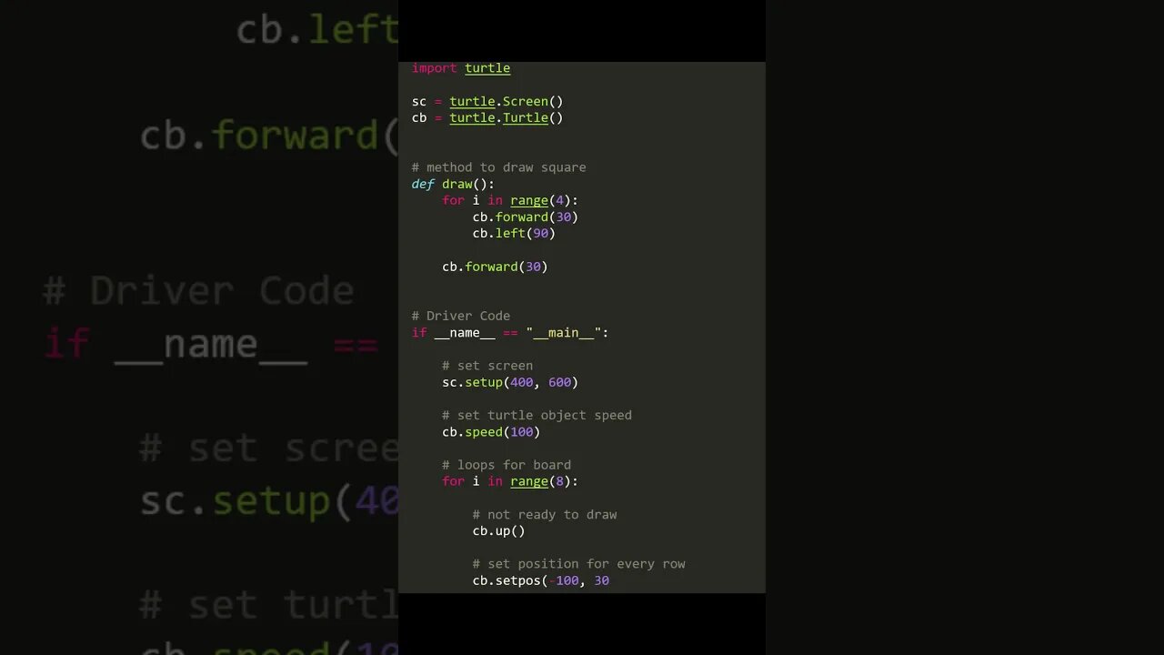 Step-by-Step Tutorial: Drawing Chess-Board using Python's Turtle Like a Pro!