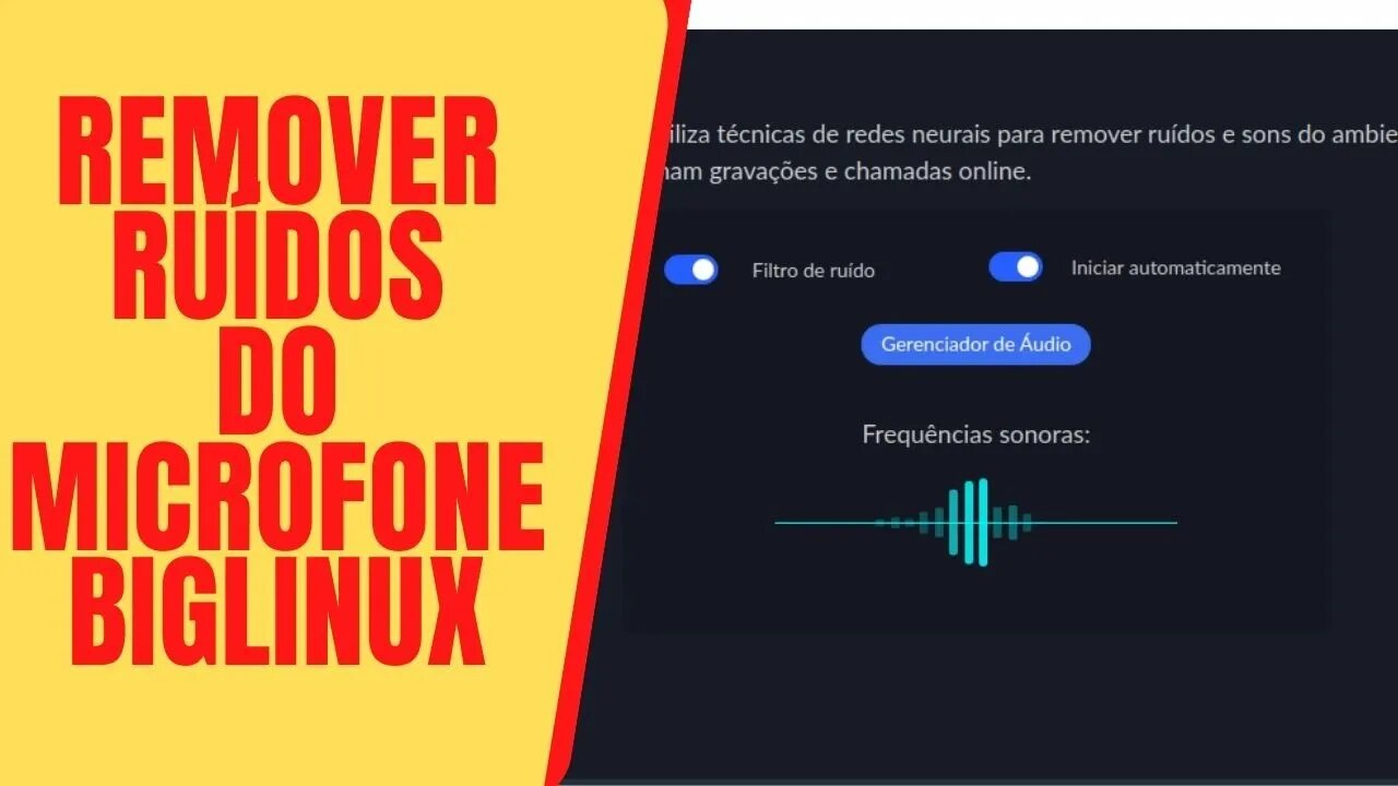 Redutor de ruídos do Biglinux! | microfone sem ruídos