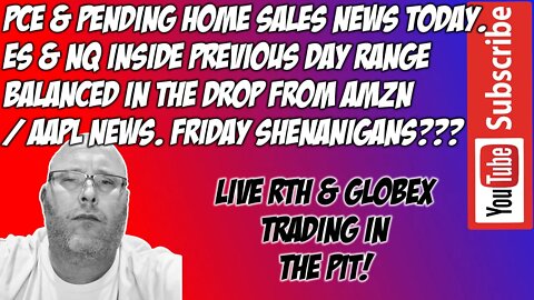 PCE and New Home Sales - Tech Weak - ES NQ Futures Premarket Trade Plan - The Pit Futures Trading