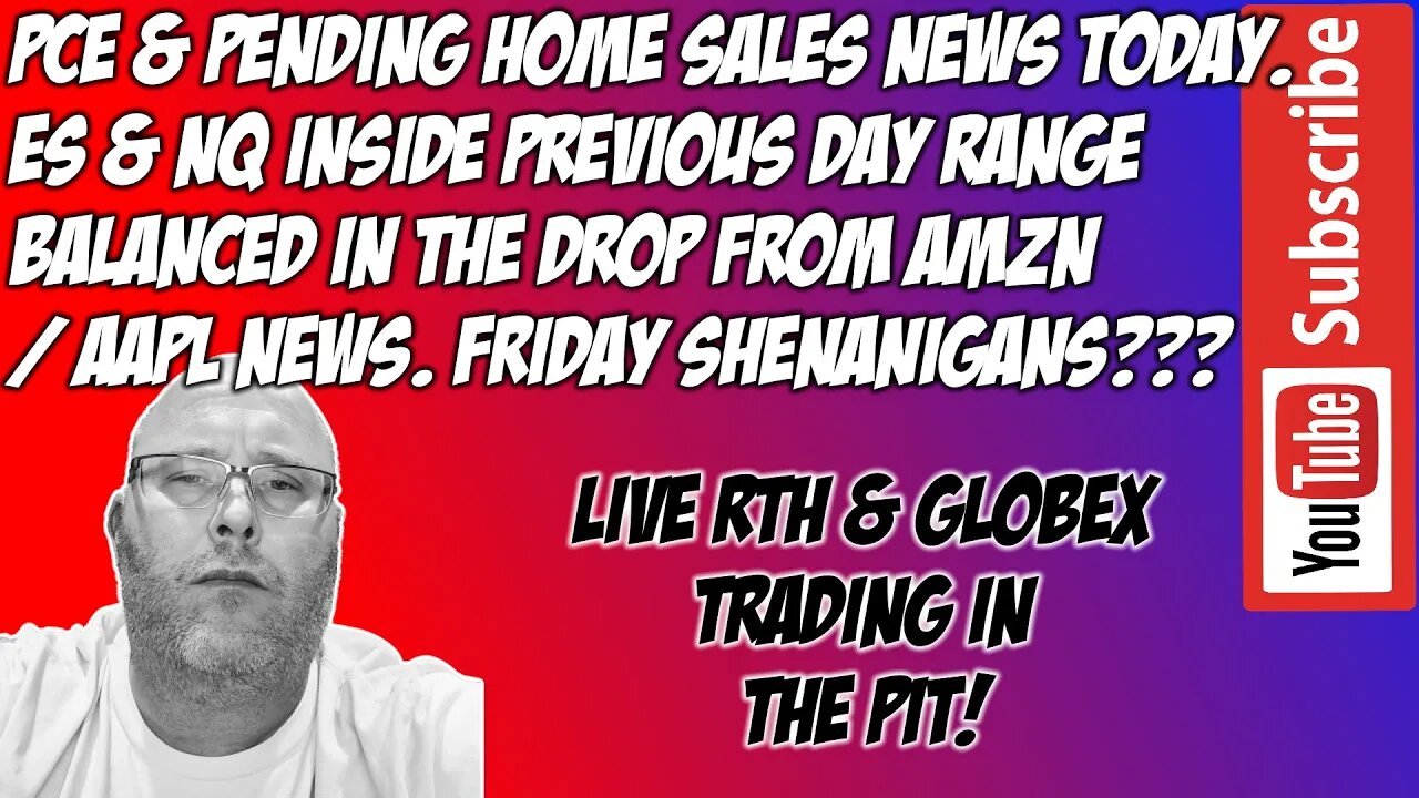 PCE and New Home Sales - Tech Weak - ES NQ Futures Premarket Trade Plan - The Pit Futures Trading