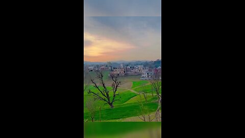 Kashmir Kotli Village Morning Beautiful View.