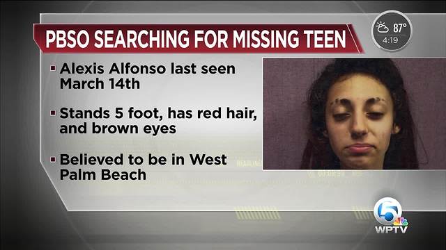 Alexis Alfonso: PBSO seeks missing 15-year-old