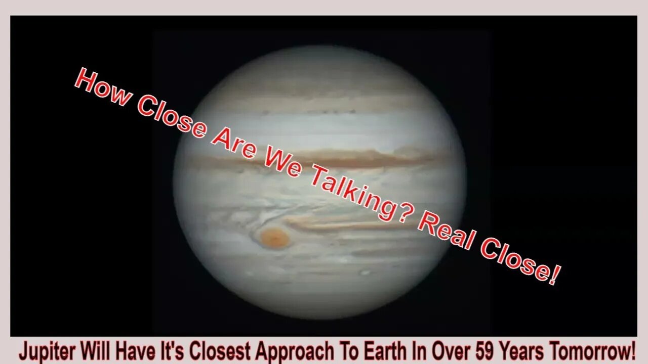 Jupiter Will Have It's Closest Encounter With Earth In Over 59 Years Tomorrow September 26th 2022!