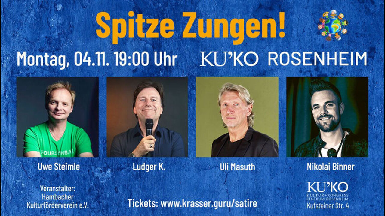 SPITZE ZUNGEN IN ROSENHEIM, der Satiregipfel 4.11.2024