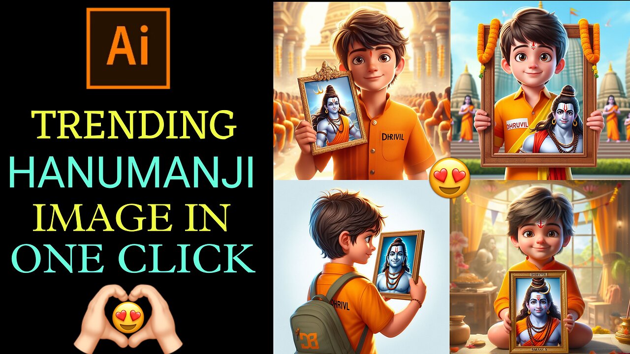 Instagram Trending Hanuman Name On T shirts Photo Editing in Bing Image Creator | Viral Hanuman Edit