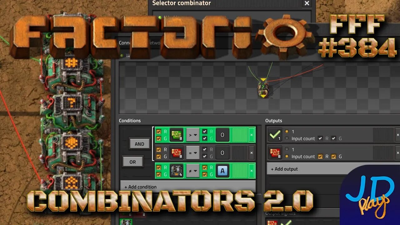 Factorio Friday Facts #384 ⚙️Combinators 2.0