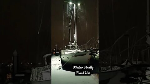 Winter Finally Found Us! #shorts #winter #sailboat #valhalla #snow