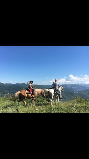Horse riding in Galicnik, Macedonia