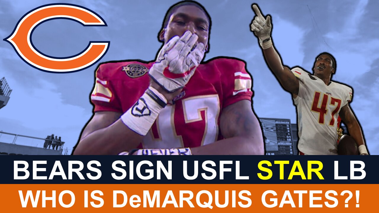 ALERT: Chicago Bears Sign USFL LB DeMarquis Gates + CUT Christian Albright | FULL DETAILS