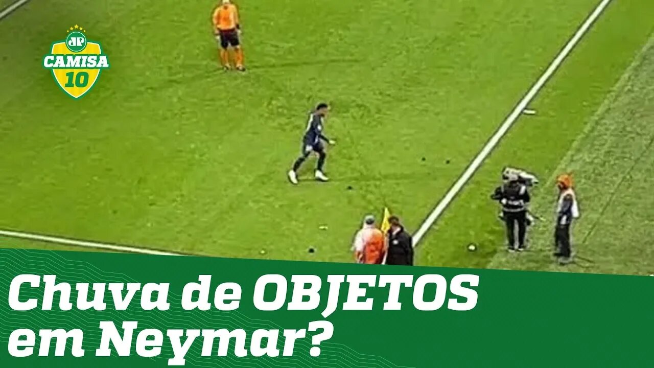 Chuva de OBJETOS em Neymar? OLHA o que a torcida do Lyon fez antes do gol do PSG!