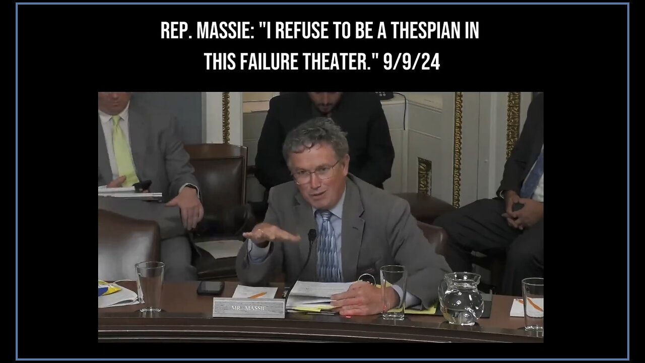 💥 Rep Thomas Massie Drops the Hammer: It's all Posturing.