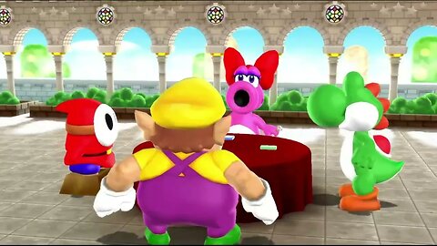 Mario Party 9 Garden Battle - Yoshi vs Wario vs Birdo vs Shy Guy