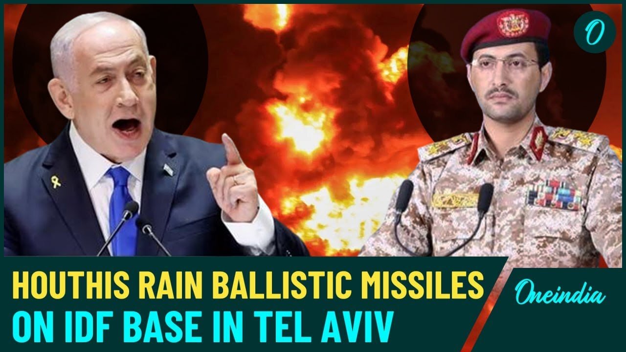 Yemen Houthis’ Hypersonic Missile Blitz in Israel, Military Base Near Tel Aviv Bombed | Watch