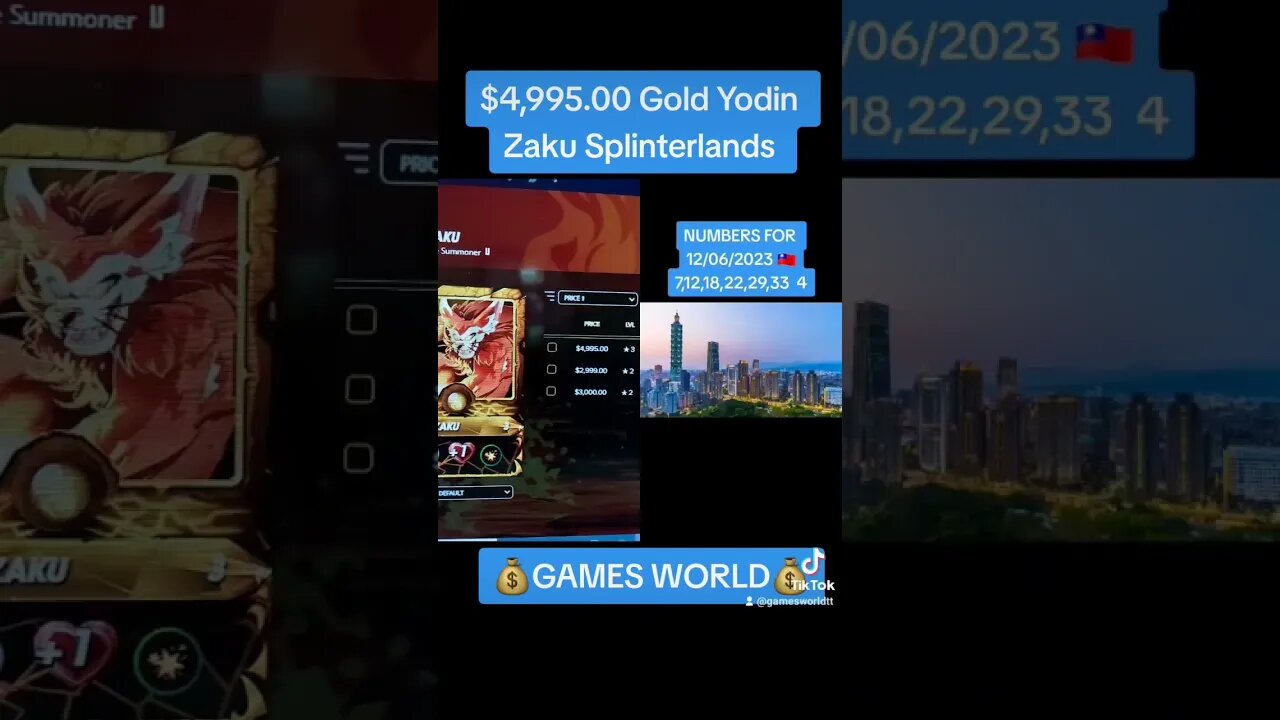 $4,995.00 Gold Card Splinterlands Duet's On Tik Tok | Games World