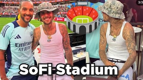 Justin Bieber Spotted at SoFi Stadium🔥