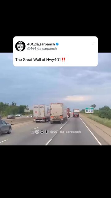 Truck Drivers Block Highway