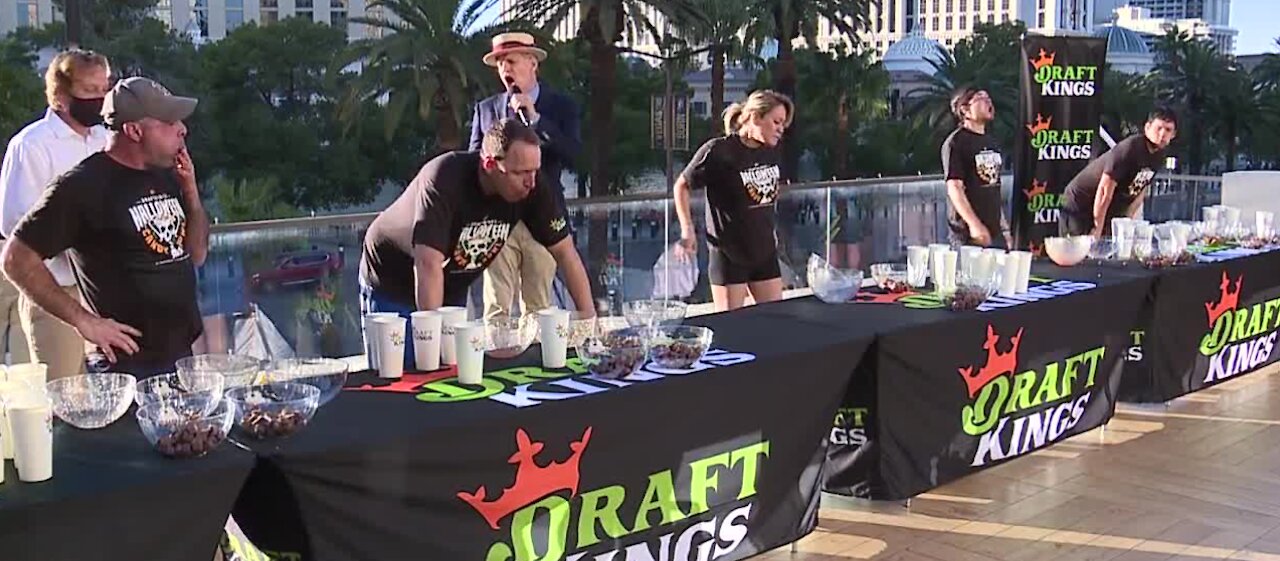 Draft Kings Halloween candy eating contest in Las Vegas