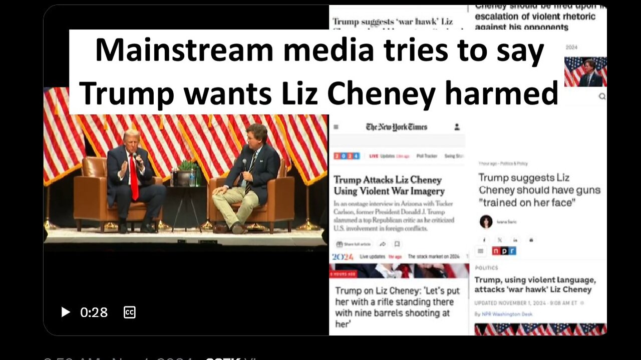 Trump may be charged for comments on Liz Cheney, mainstream media lies