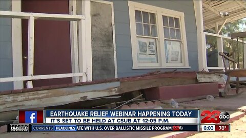 Earthquake relief webinar happening today