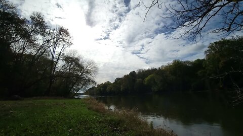 4K Hyperlapse of clouds over river