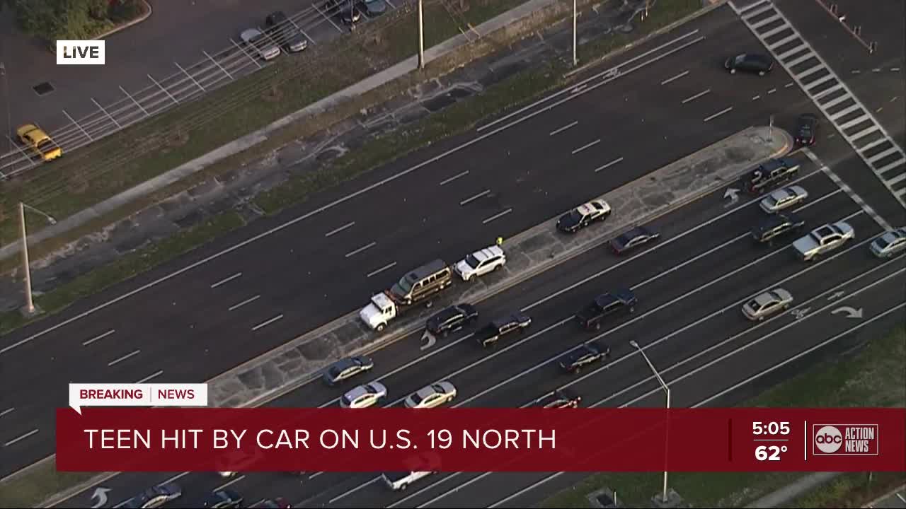 Teen hit, ran over by vehicle in Palm Harbor crash