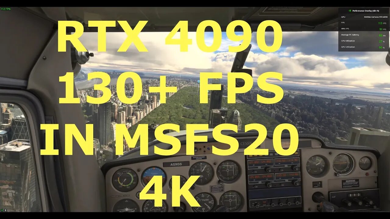 RTX 4090 | 140 FPS in NYC | Microsoft Flight Simulator - 4K