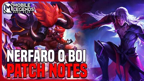 NERF NO MINO, ARLOTT E MAIS | PATCH NOTES SA | MLBB