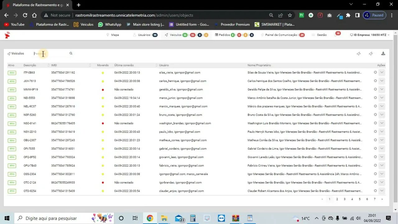 Como alterar a cor do RASTRO do veiculo dentro da plataforma de rastreamento